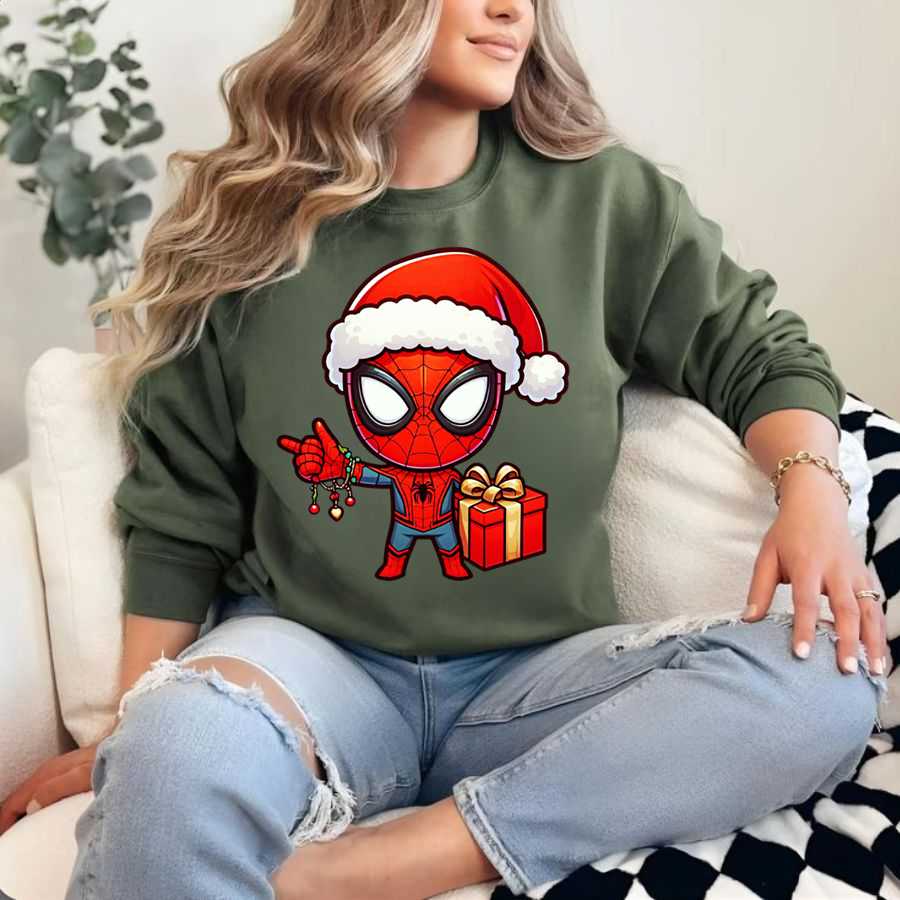 Cute Chibi Spider-Man Christmas Sweatshirt